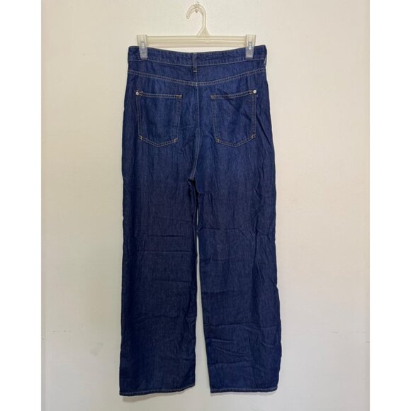 Anthropologie Pilcro Jeans The Annie High Rise Wide Leg Blue Denim Size 30 - Picture 7 of 15
